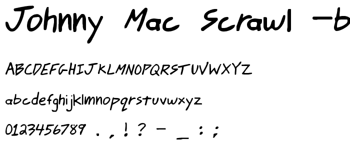 Johnny Mac Scrawl -BRK- font